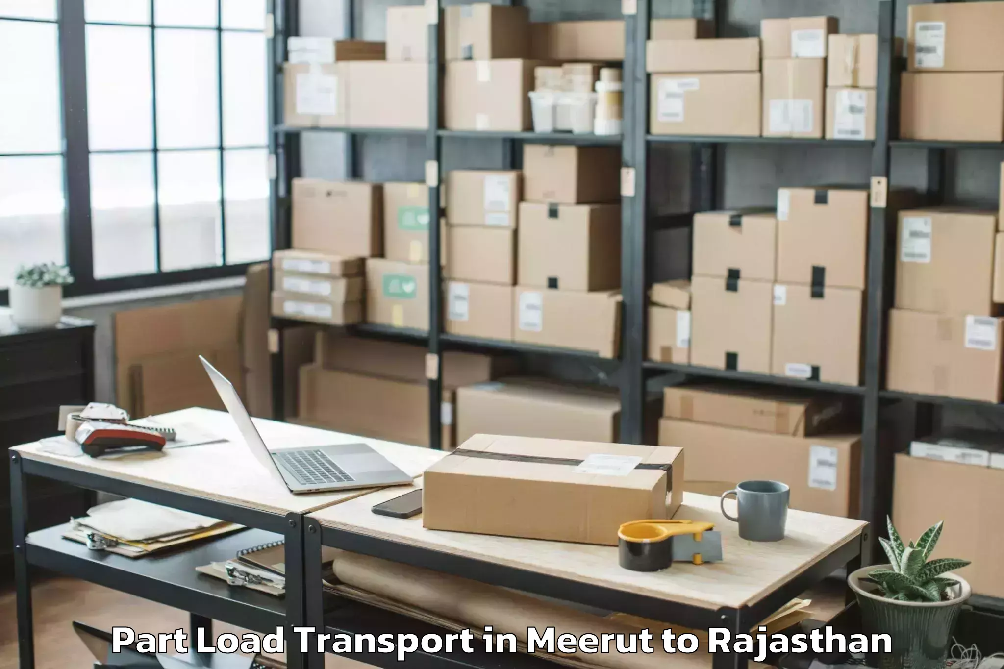 Meerut to Ghatol Part Load Transport Booking